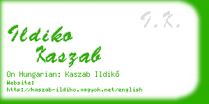 ildiko kaszab business card