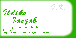 ildiko kaszab business card